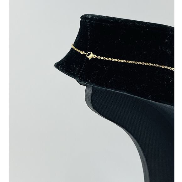 Avon Necklace Gold Tone Pink Porcelain Roses Rhinestone Pendant Chain Green Leaf - Picture 13 of 15